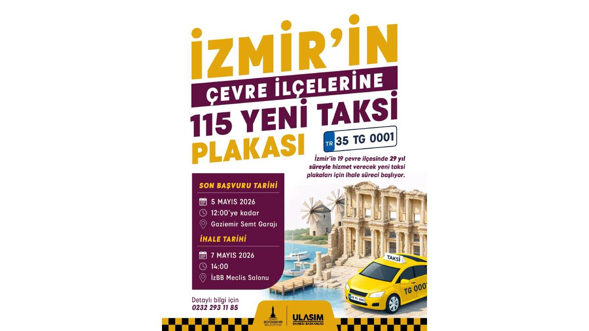 İzmir’in çevre ilçelerine 115 yeni taksi geliyor