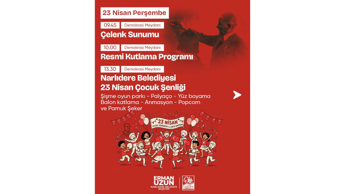Narlıdere Belediyesi, 23 Nisan’ı çocuk şenliği ile kutlayacak
