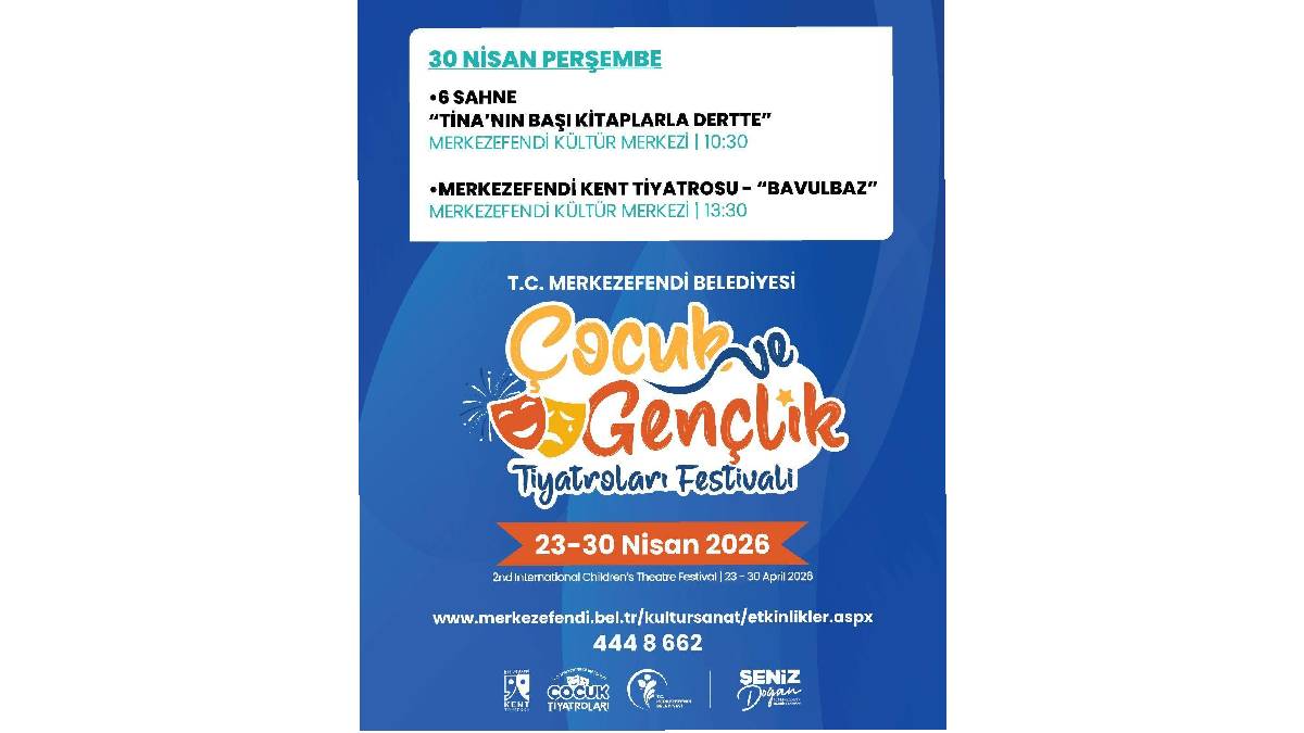 Merkezefendi’de 2. Çocuk ve Gençlik Tiyatroları Festivali başlıyor