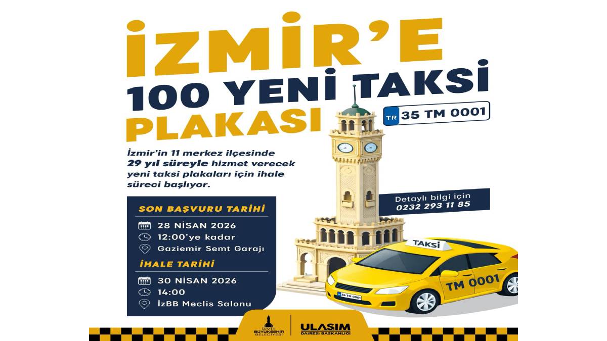 11 ilçeye 100 taksi plakası için ihale başvuruları devam ediyor