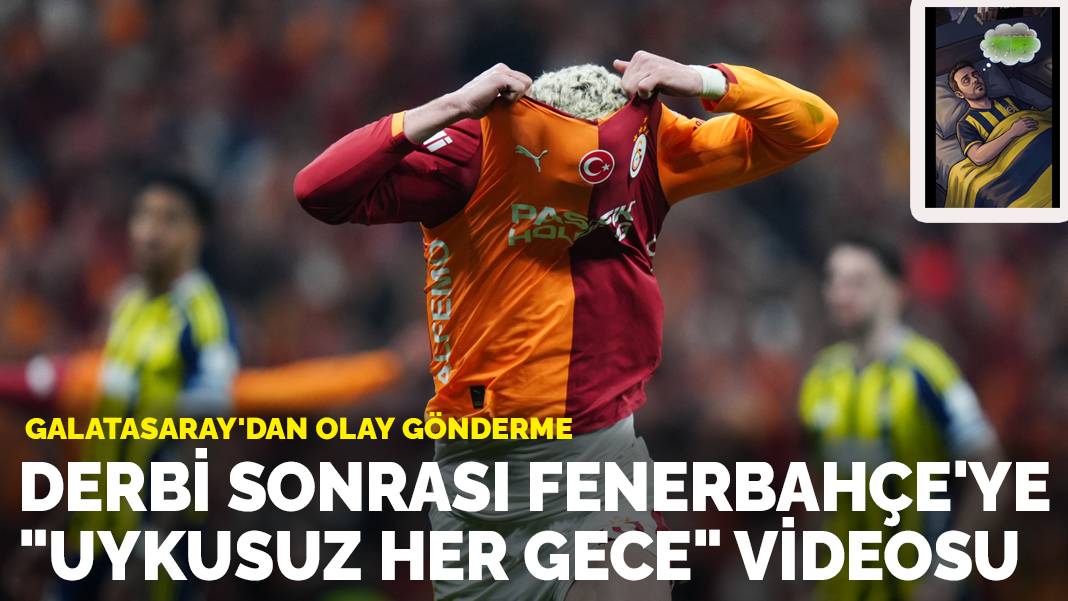 Galatasaray'dan olay gönderme: Derbi sonrası Fenerbahçe'ye 