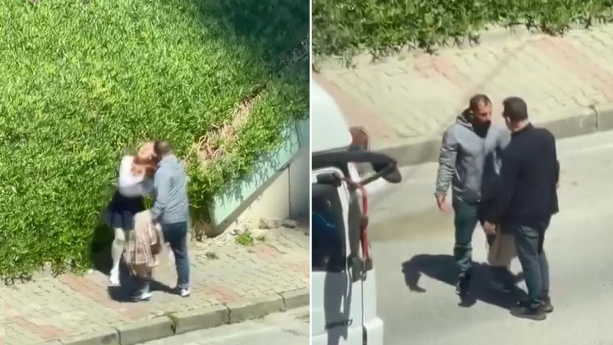 O anlar cep telefonuna yansıdı: Maltepe’de sokak ortasında kadına şiddet