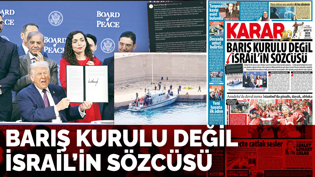 Barış kurulu değil İsrail'in sözcüsü