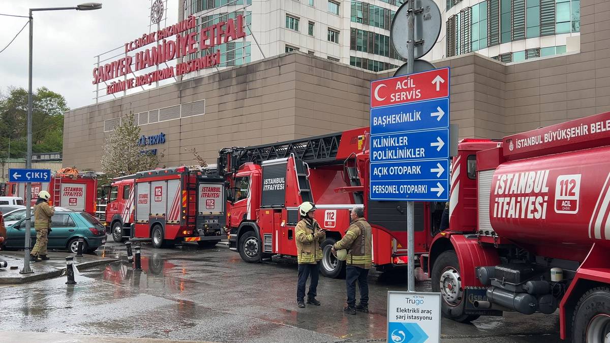 Sarıyer'de hastanede yangın! İtfaiye ekipleri müdahale etti