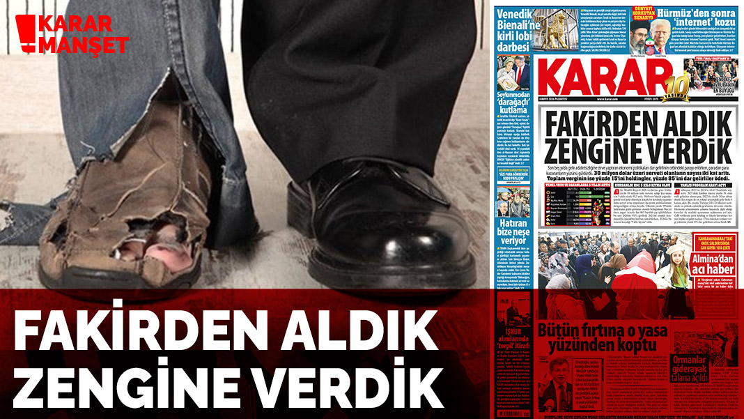 Fakirden aldık zengine verdik