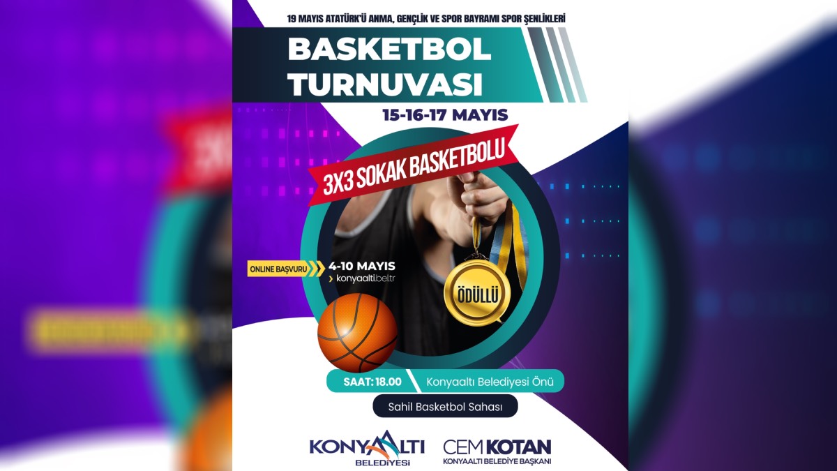 Konyaaltı Belediyesi’nden 19 Mayıs’a özel Streetball Turnuvası
