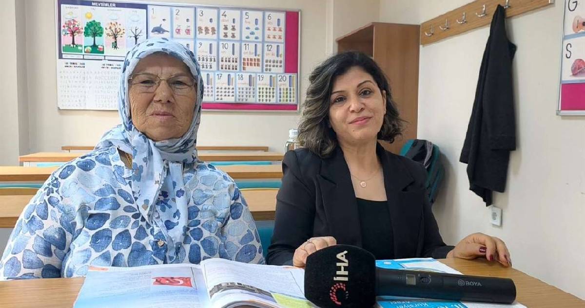 Okuma isteği hiç bitmedi, herkese örnek oldu! 66 yaşında okuma yazma öğrendi