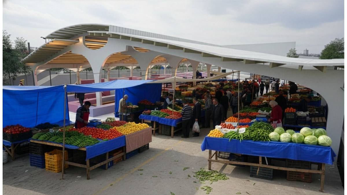 Burhaniye Belediyesi, Bahçelievler Cuma Pazarı'nı yeniliyor