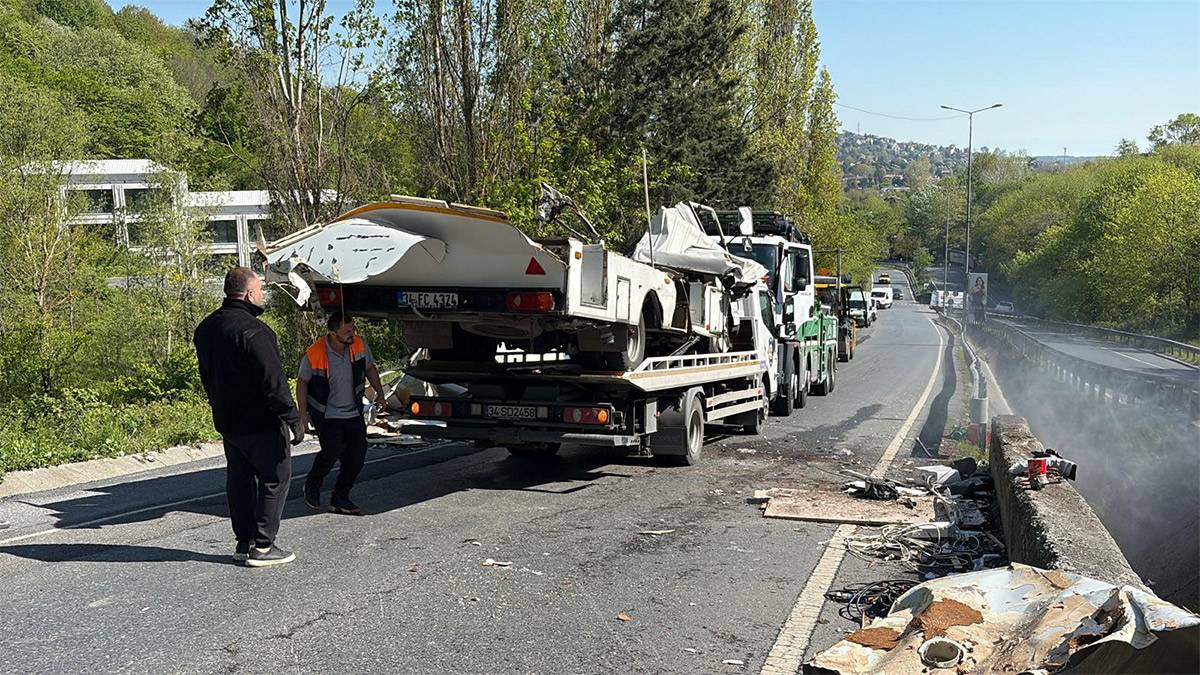 Sarıyer’de feci kaza: Karavan bariyerlere çarptı, sürücü hayatını kaybetti