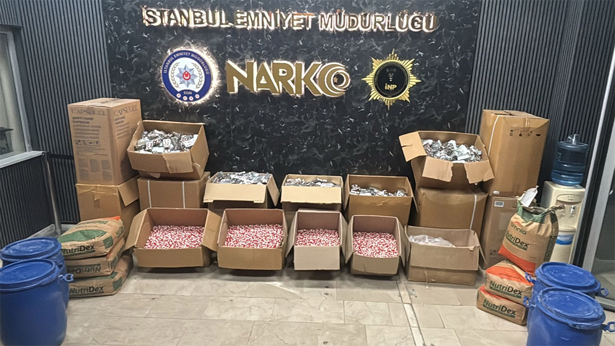 İstanbul'da dev operasyon: 1 milyon uyuşturucu hap ele geçirildi