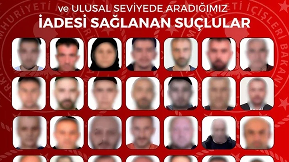 Yurt dışına kaçan 48 suçlu Türkiye'ye getirildi