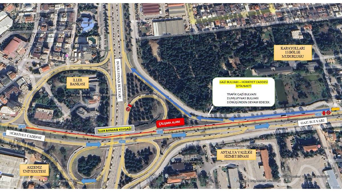 Antalya Büyükşehir Belediyesinin asfalt çalışmaları sürüyor