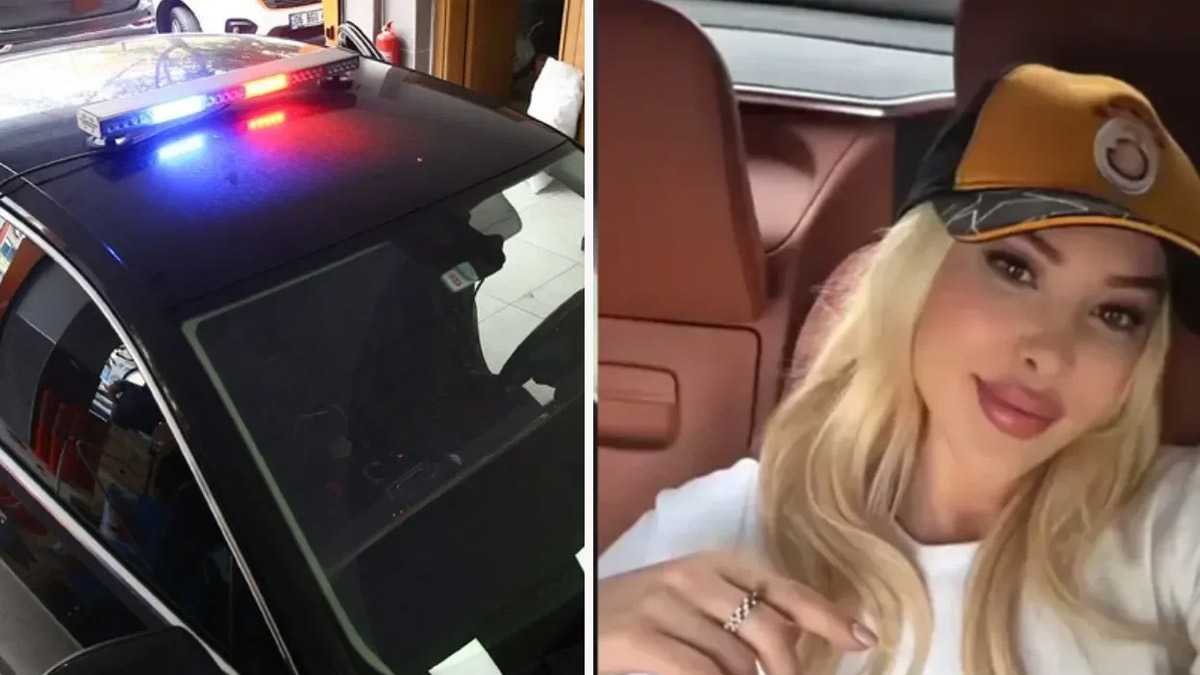 Ünlü gazetecinin kızının bindiği çakarlı lüks araca ceza: Araç trafikten men edildi