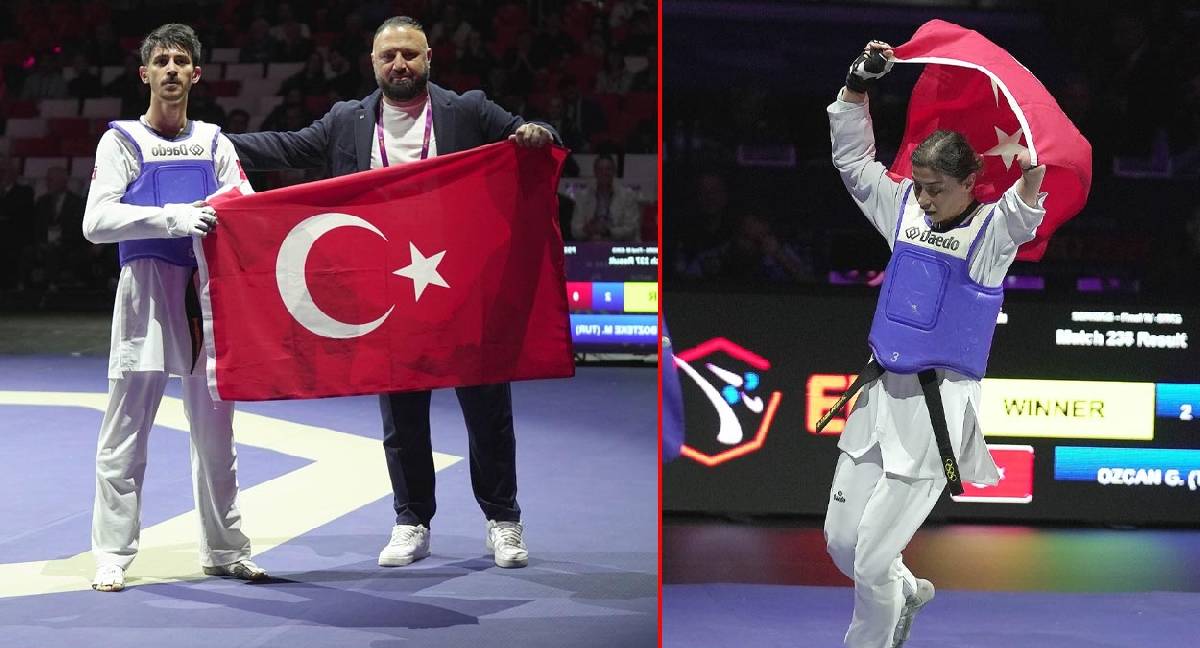 Mahmut Bozteke ve Gamze Özcan'dan altın madalya