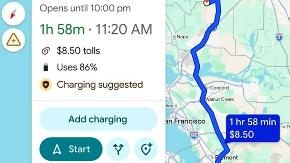 Google Maps’ten elektrikli araçlara yeni özellik: Akıllı rota ve şarj planlama