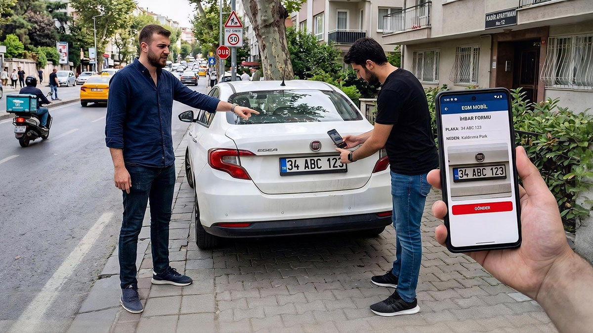 Kaldırıma park eden sürücülere tek fotoğrafla ceza yazdırın