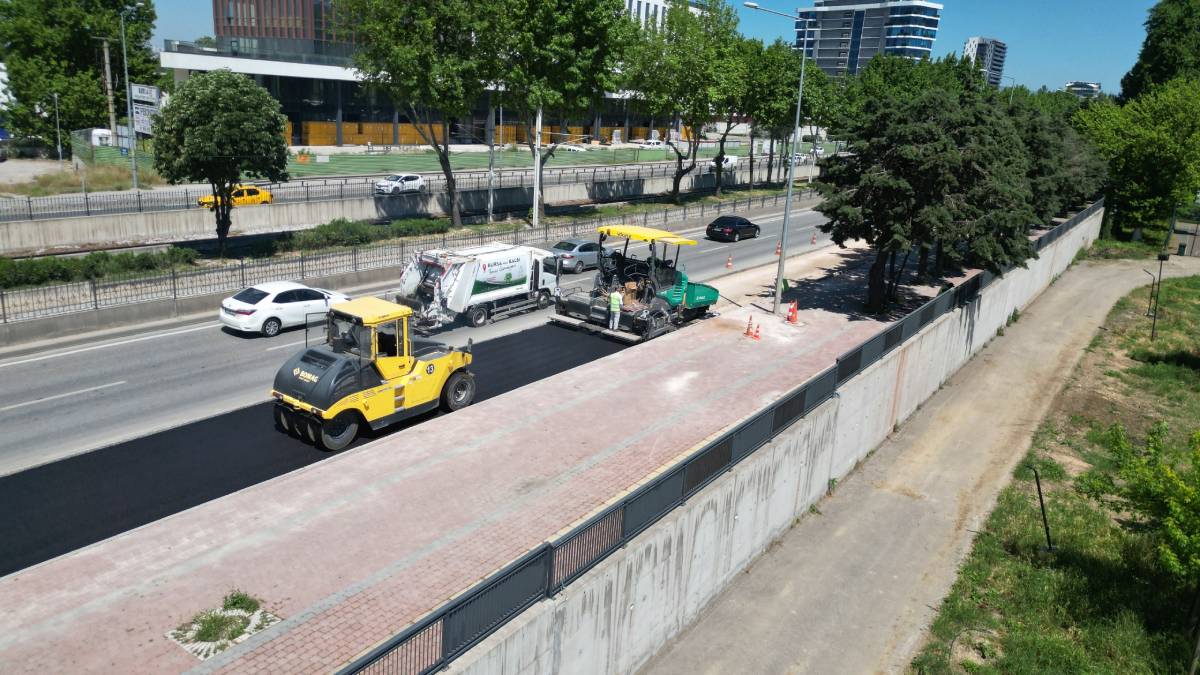 İstanbul yolunda hummalı asfalt çalışması