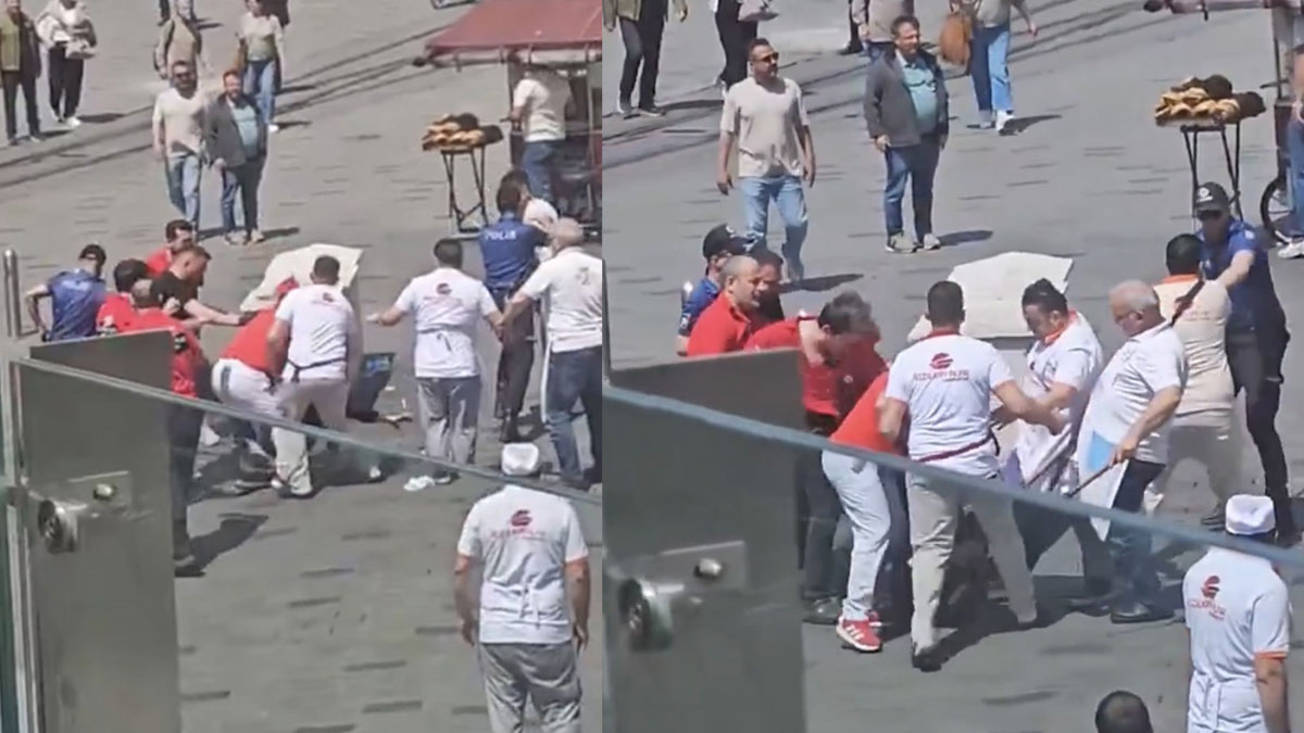 Yer Taksim: Esnafa kazmayla saldıran şahıslar dayak yedi