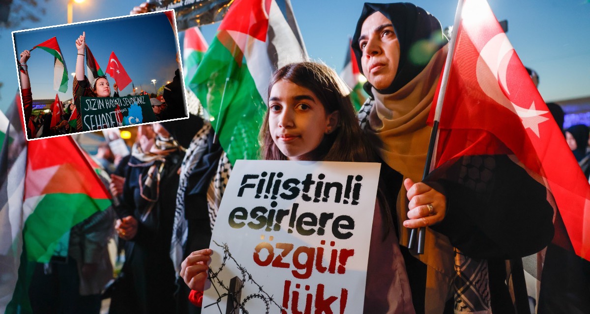 Üsküdar’da Global Sumud Filosu’na yönelik müdahale protesto edildi