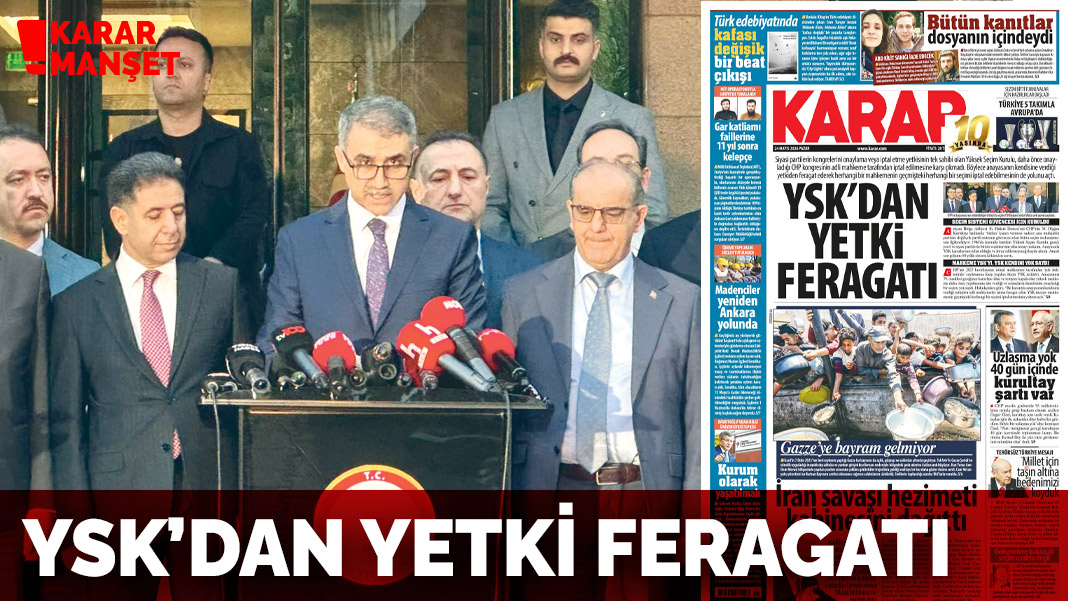 YSK'dan yetki feragatı