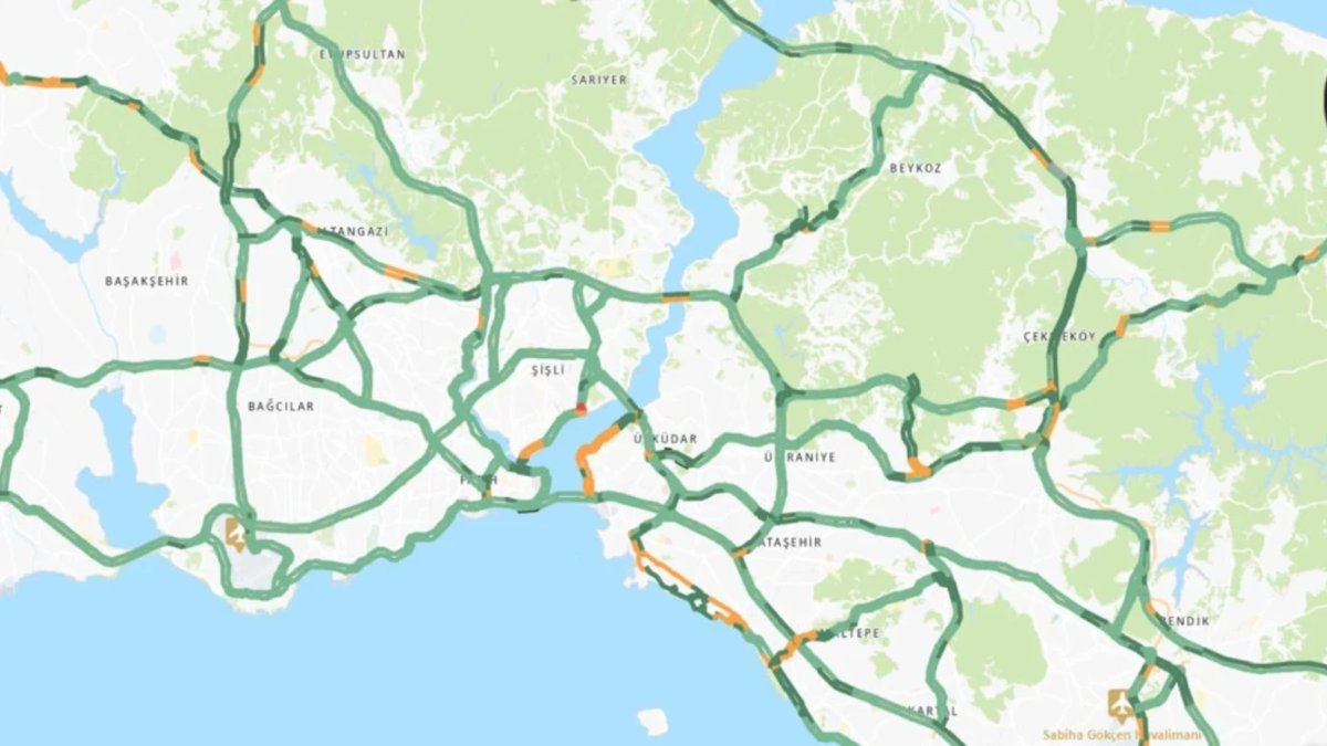 İstanbul trafiğine bayram etkisi: Yoğunluk yüzde 8'e düştü
