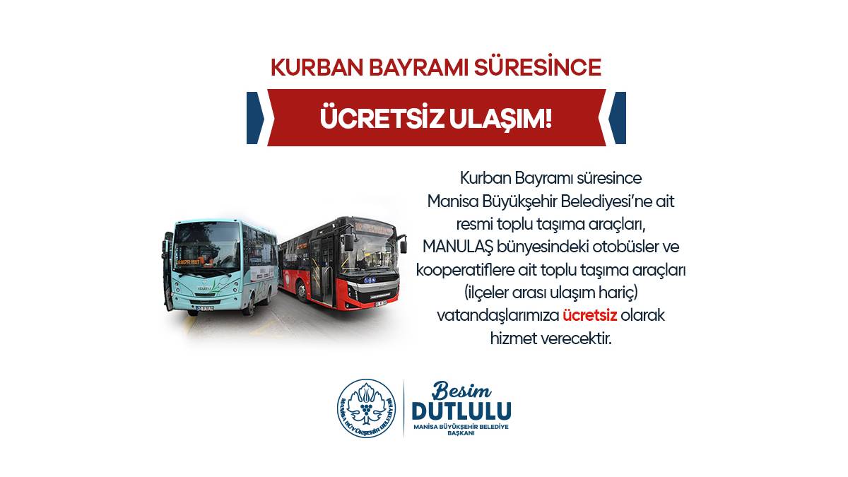 Büyükşehir’den bayramda ulaşım hizmeti
