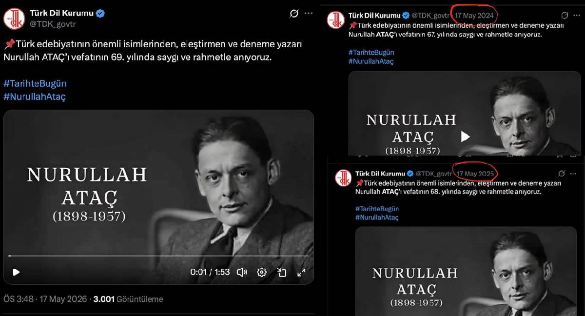 TDK’nın Nurullah Ataç anmasında akıl almaz hata: 3 yıldır Ataç diye T.S. Eliot'u anıyorlar