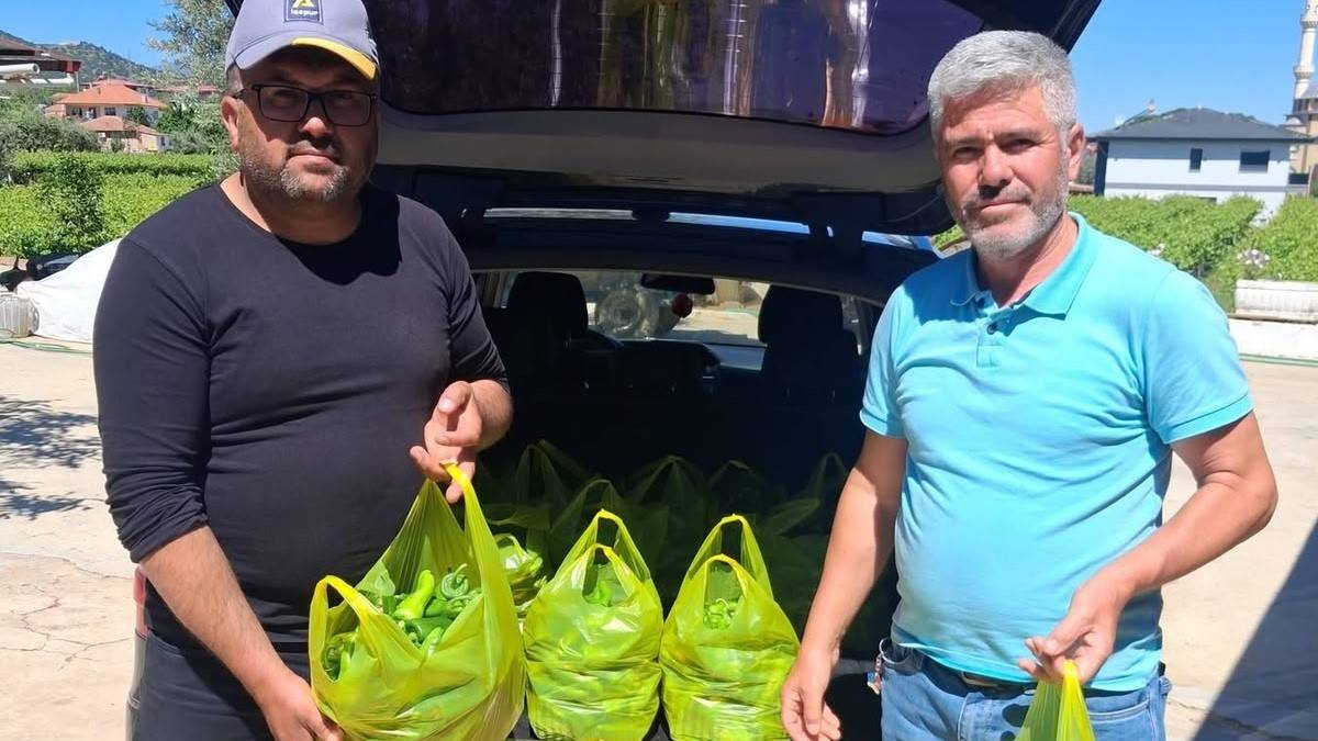 Sarıgöl’ün meşhur biberine gurbetçilerden yoğun ilgi! 65 kilo alıp Almanya’ya götürdü