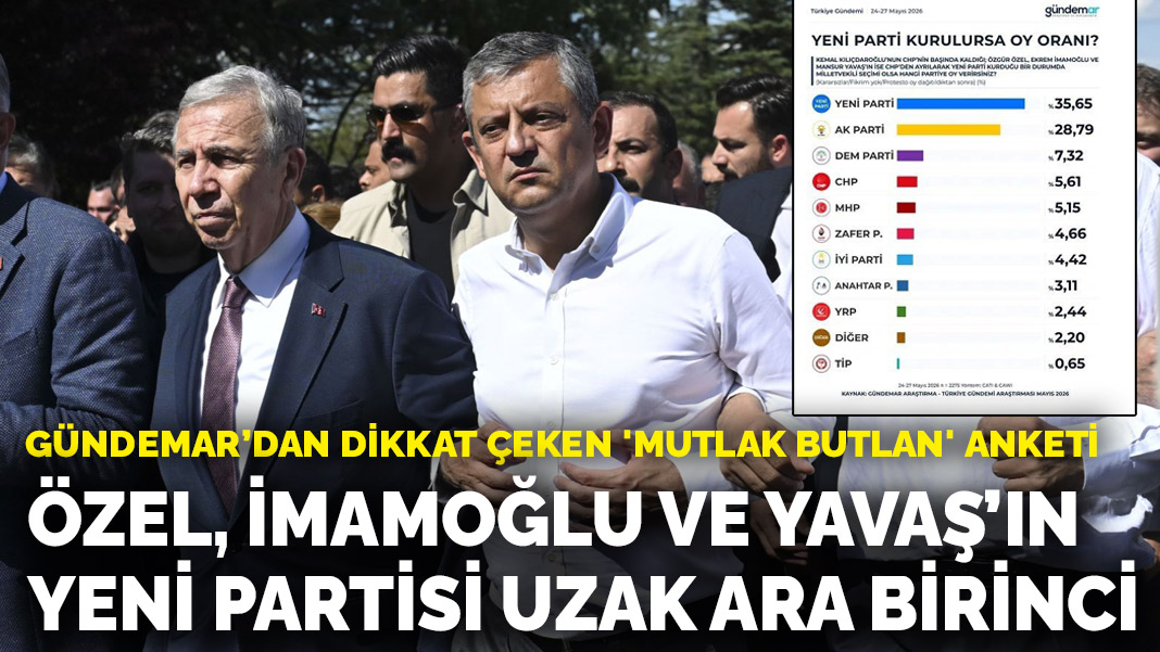 Gündemar Araştırma Anketi: CHP'den ayrılma ihtimali olan isimlerin yeni partisi birinci sırada