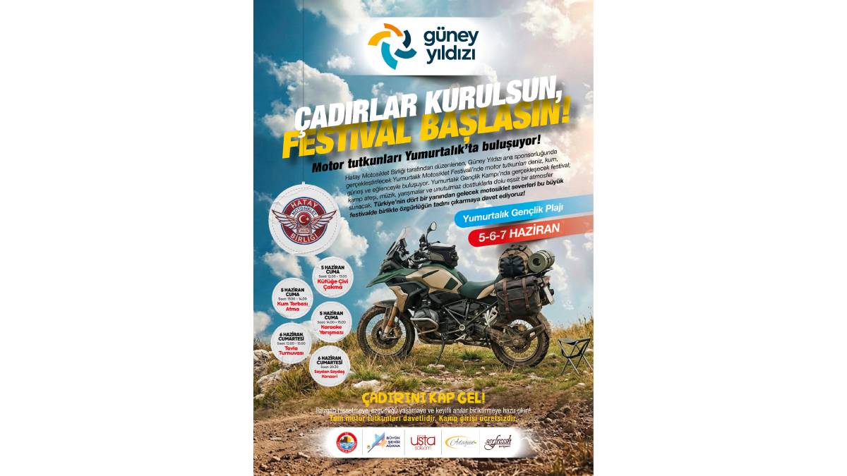 Motosiklet tutkunları güneyin yıldızı Yumurtalık’ta buluşuyor