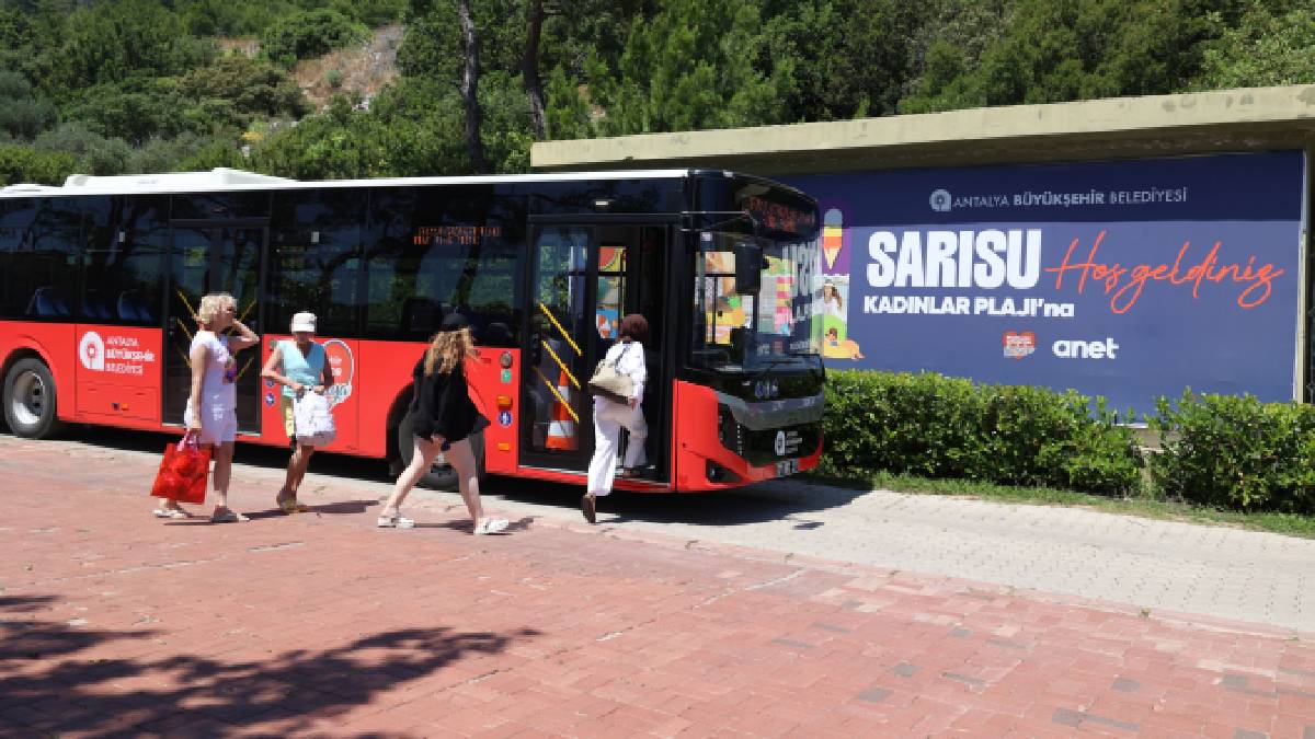 Sarısu Kadınlar Plajı’na ücretsiz ring seferleri başladı