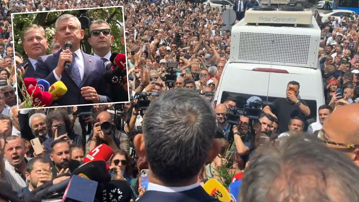 Özel, TBMM önünde konuştu: 'Yürekli insanlar oyunu bozdu'