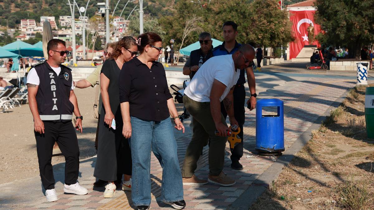 Başkan Fıçı, Gencelli ve Yenifoça’da sahil düzenleme çalışmaları için sahadaydı