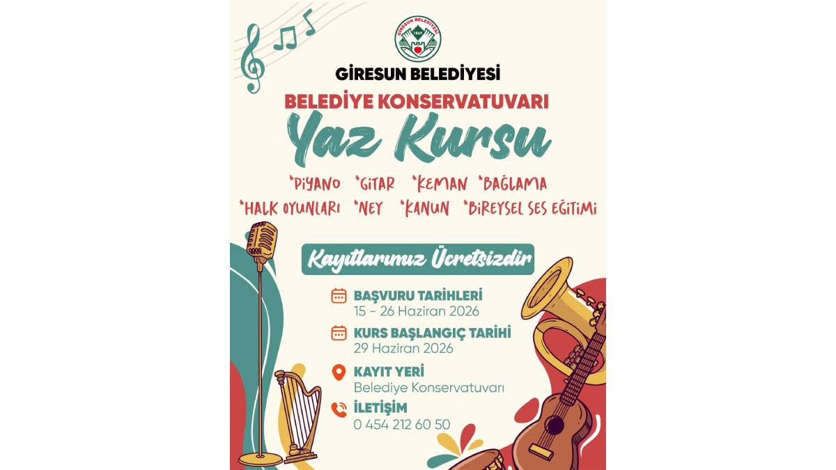 Giresun Belediyesinden gençlere yaz müjdesi