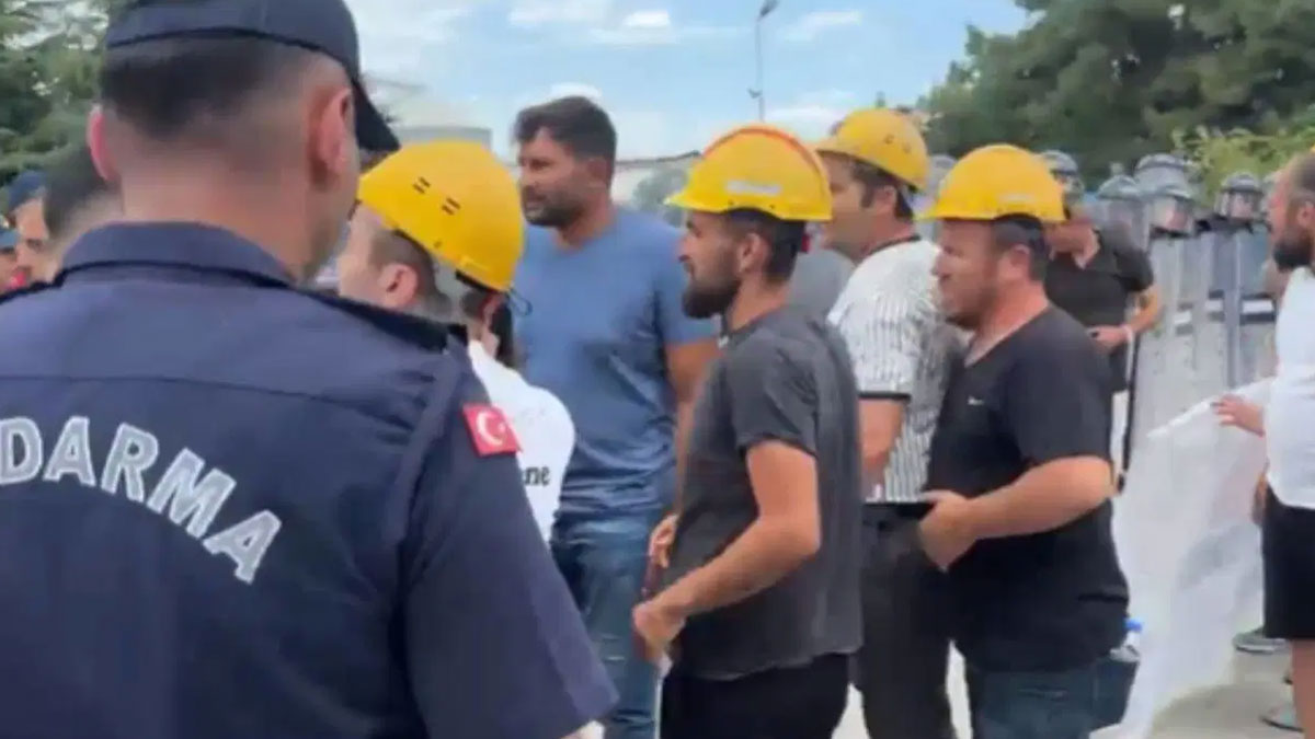 Edirne'de madencilerin eylemine müdahale: 2 gözaltı