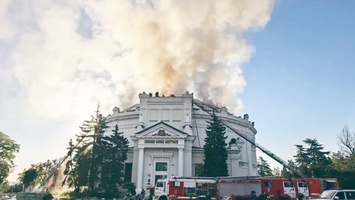 Ukrayna Kırım Savaşı Müzesini vurdu: Replika Sivastapol  panoraması kül oldu