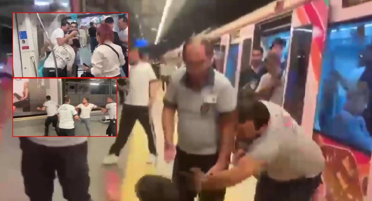 Marmaray'da yumruklu kavga: Güvenlik ve temizlik görevlilerine saldırdılar
