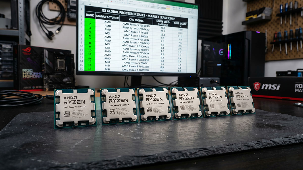 AMD, işlemci satış listelerinde Intel'in adını silip attı