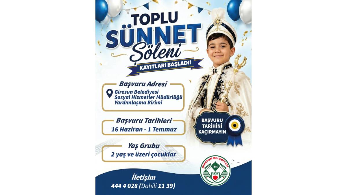 Giresun Belediyesi çocukların mutluluğuna ortak oluyor