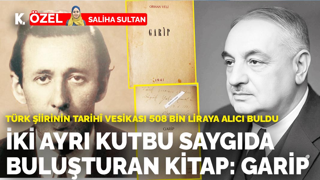 Türk şiirinin tarihî vesikası 508 bin liraya alıcı buldu: İki ayrı kutbu saygıda buluşturan  kitap: Garip