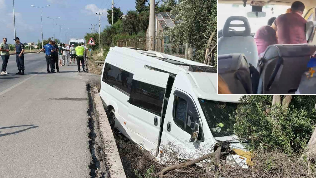 Mersin'de minibüste dehşet! Şoföre saldırıp aracı kaçırdı, 300 metre sonra yaptığı kazada hayatını kaybetti
