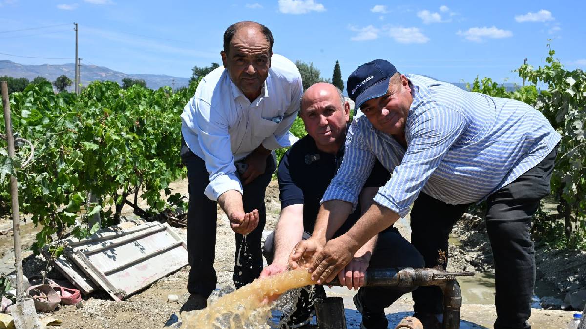 Manisa Büyükşehir’den Sarıgöl çiftçisine can suyu