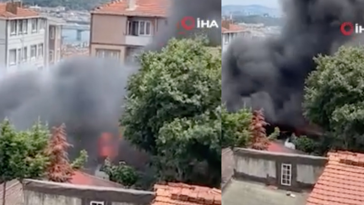 Son dakika! Balat'ta otomobil tamirhanesinde yangın! Çok sayıda itfaiye ekibi sevk edildi