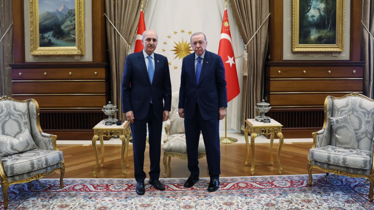 Erdoğan, TBMM Başkanı Kurtulmuş'u kabul etti