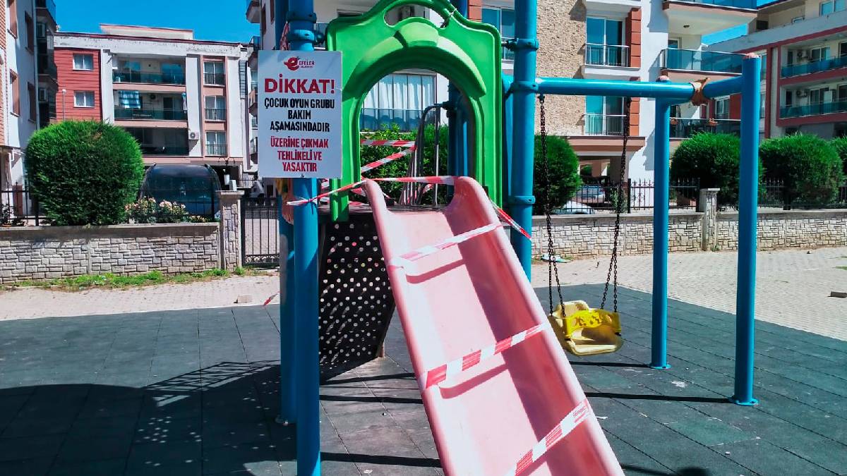 Efeler Belediyesinden park vandallığına hızlı müdahale