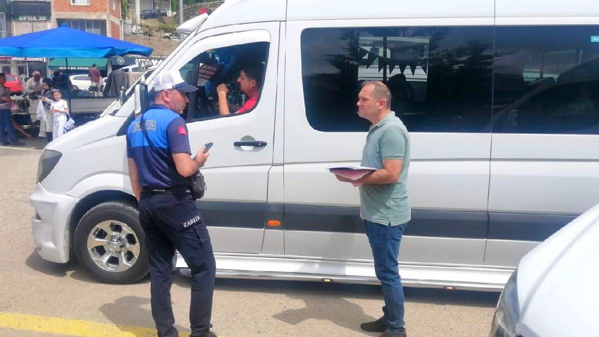 Giresun Belediyesi'nden filmli dolmuşlara sıkı denetim