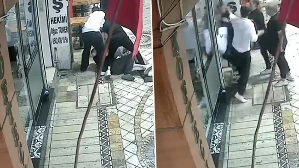 Yoldan geçen mühendisin önünü kesip dövdüler: Olay anı kamerada