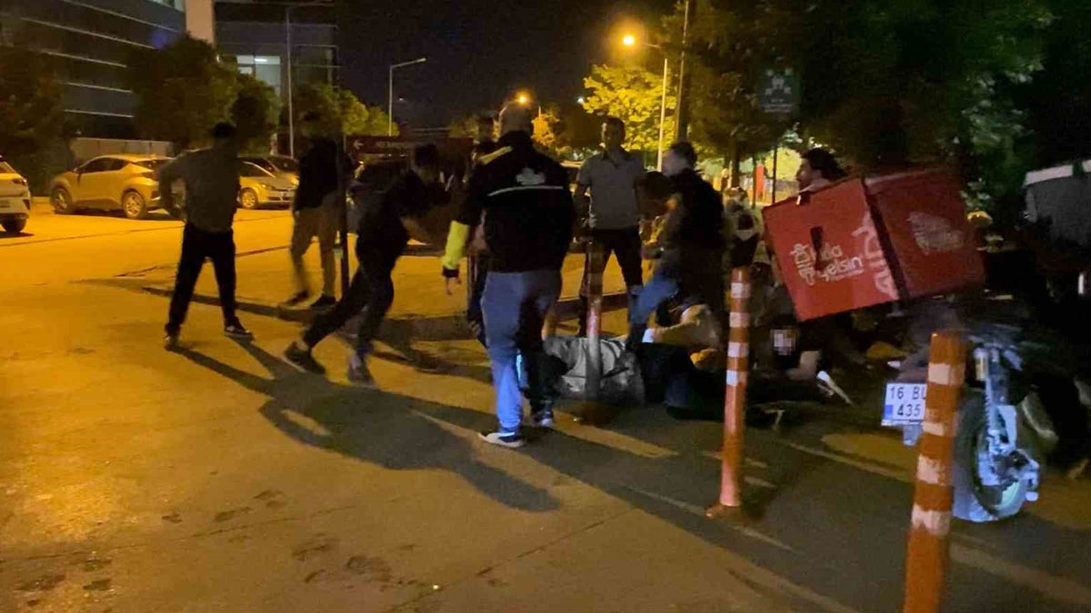 Motokuryeler ile işverenler arasındaki kavga kamerada: 5 yaralı, 10 gözaltı
