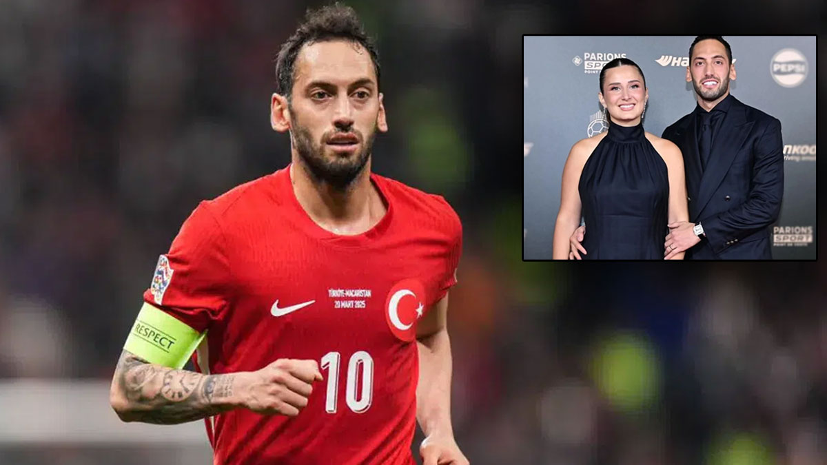 Hakan Çalhanoğlu'nun eşinden milli takım eleştirilerine tepki: Bugün hedef gösterdiğiniz kaptan aynı kişi