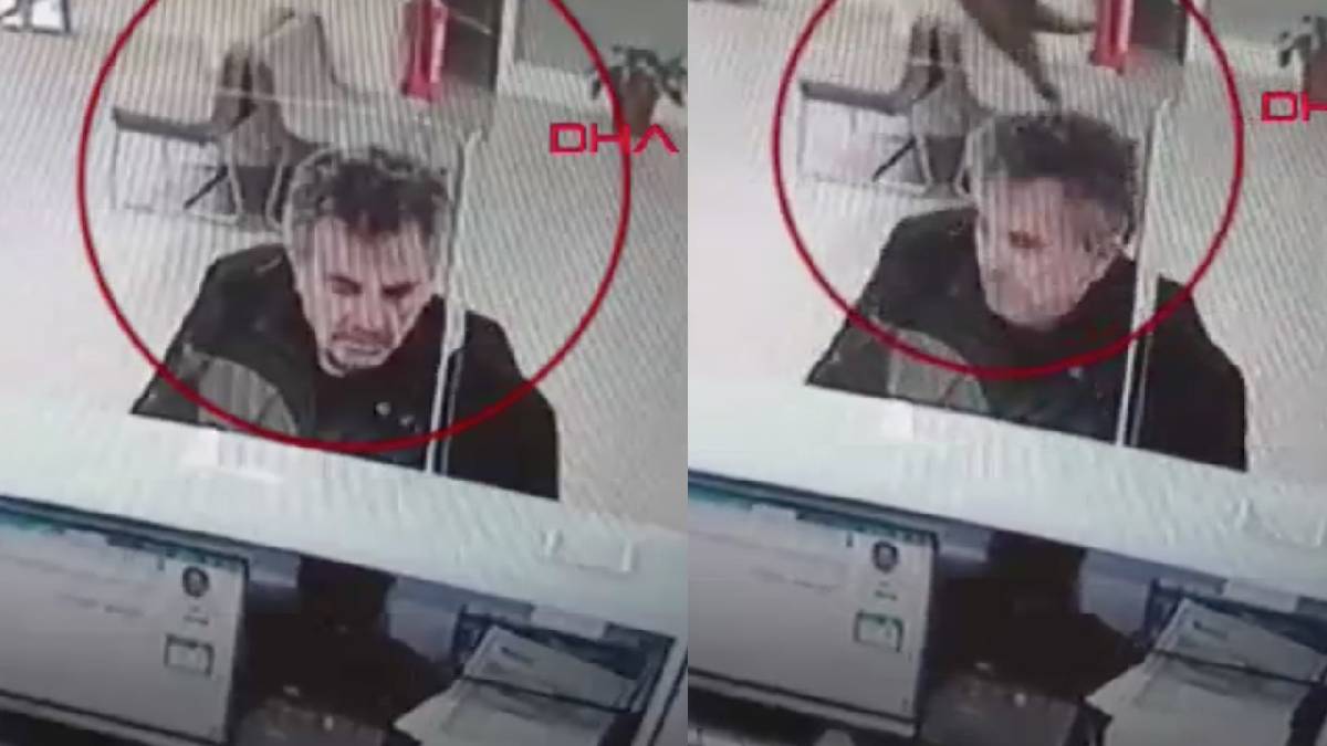 Bankada işlem yapan adamın üstüne kedi düştü: 'Kalpten gidiyorduk'
